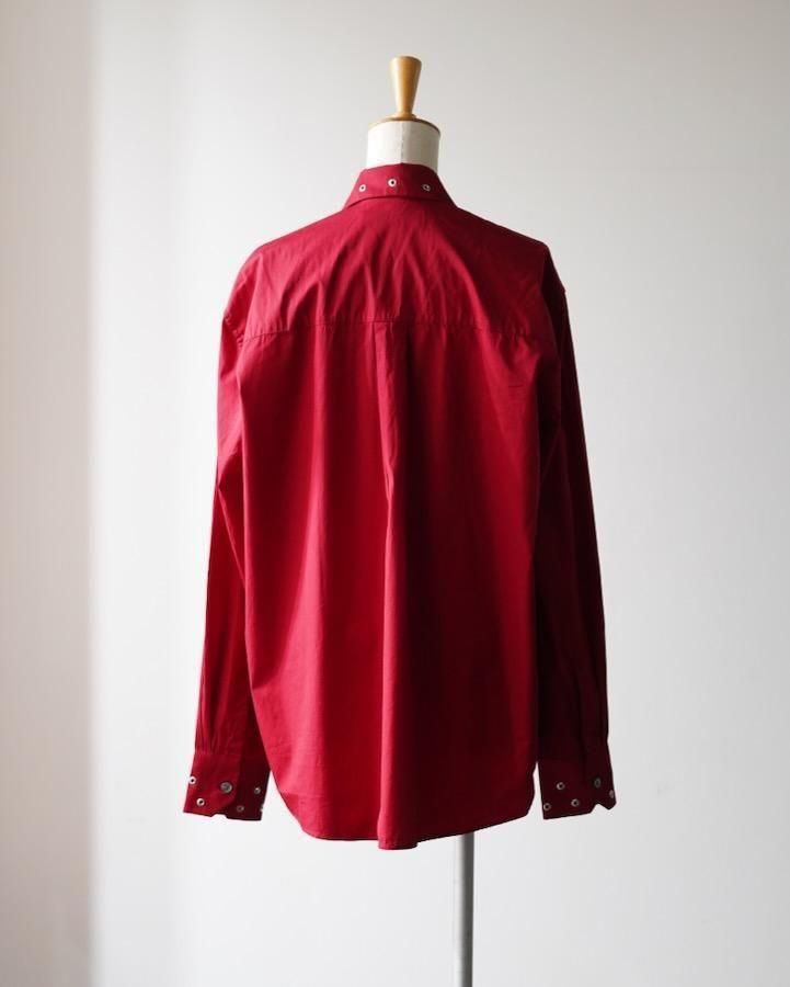 ABOVE SHIRT (LIPSTICK RED SUPER POPLIN) - IDIOME | ONLINE SHOP