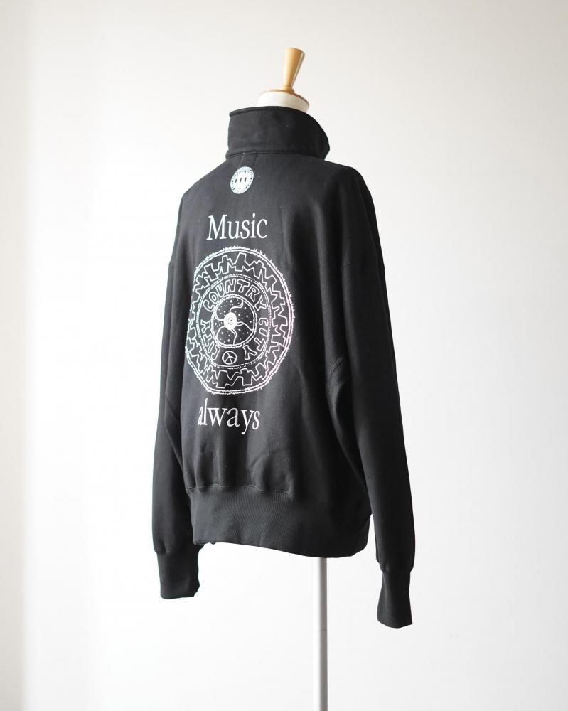 ◆ 瀬戸のカモミール  ① EMBROIDERED LOGO HALF ZIP SWEATSHIRTS - IDIOME | ONLINE SHOP