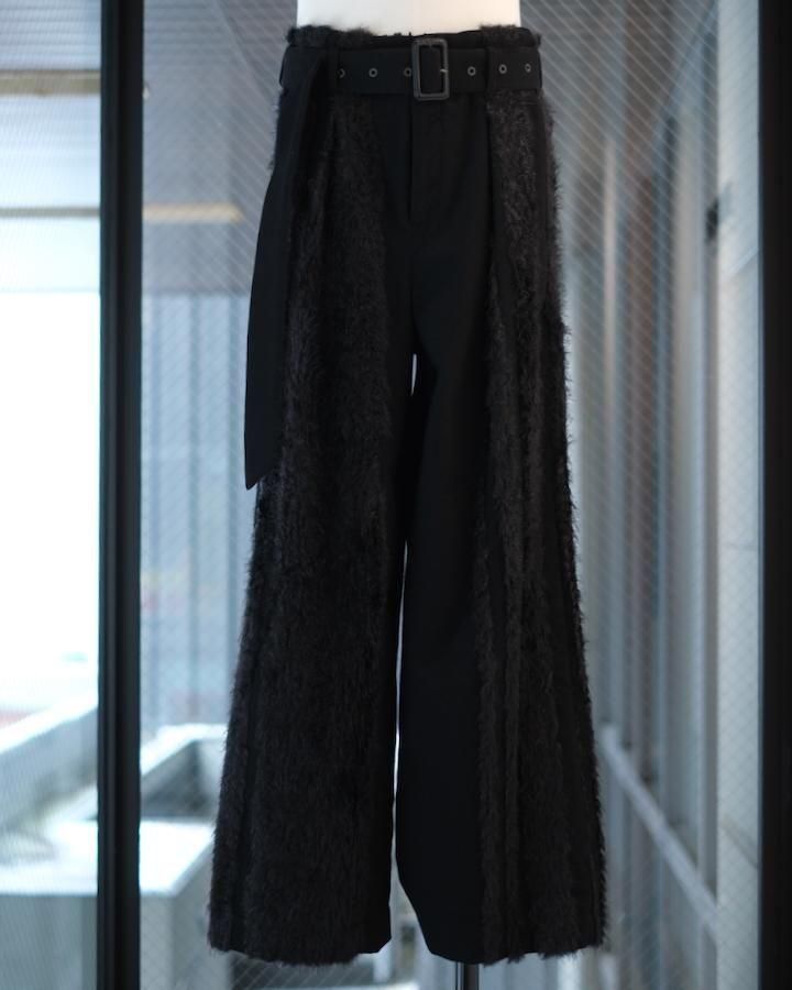 FUR TWEED BELT PANTS<img class='new_mark_img2' src='https://img.shop-pro.jp/img/new/icons14.gif' style='border:none;display:inline;margin:0px;padding:0px;width:auto;' />