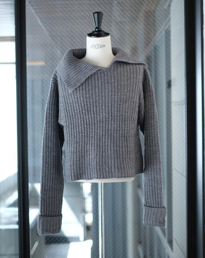RIB KNIT PULLOVER gray<img class='new_mark_img2' src='https://img.shop-pro.jp/img/new/icons14.gif' style='border:none;display:inline;margin:0px;padding:0px;width:auto;' />