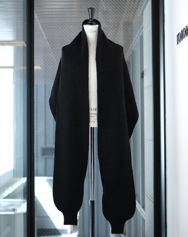 RIB KNIT SLEEVE/SCARF bk<img class='new_mark_img2' src='https://img.shop-pro.jp/img/new/icons14.gif' style='border:none;display:inline;margin:0px;padding:0px;width:auto;' />