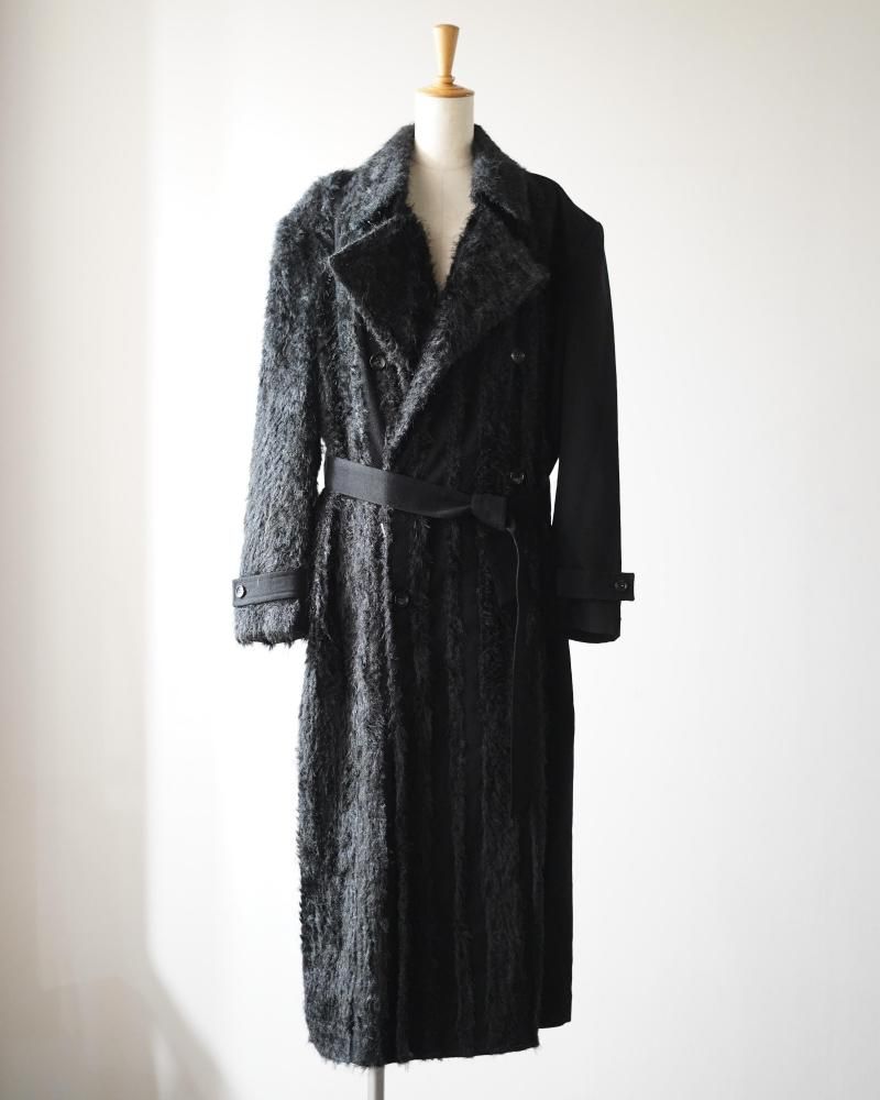 FUR TWEED DOUBLE BREASTED COAT <img class='new_mark_img2' src='https://img.shop-pro.jp/img/new/icons14.gif' style='border:none;display:inline;margin:0px;padding:0px;width:auto;' />