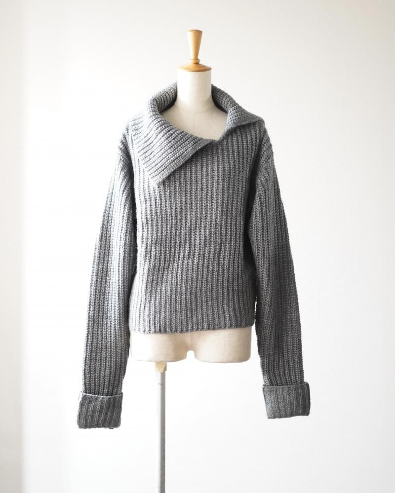 RIB KNIT PULLOVER (GRAY)<img class='new_mark_img2' src='https://img.shop-pro.jp/img/new/icons14.gif' style='border:none;display:inline;margin:0px;padding:0px;width:auto;' />
