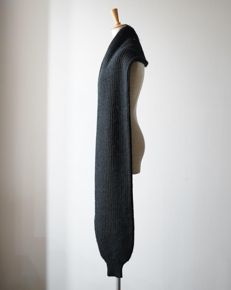 RIB KNIT SLEEVE/SCARF (BLACK) - IDIOME | ONLINE SHOP 熊本の