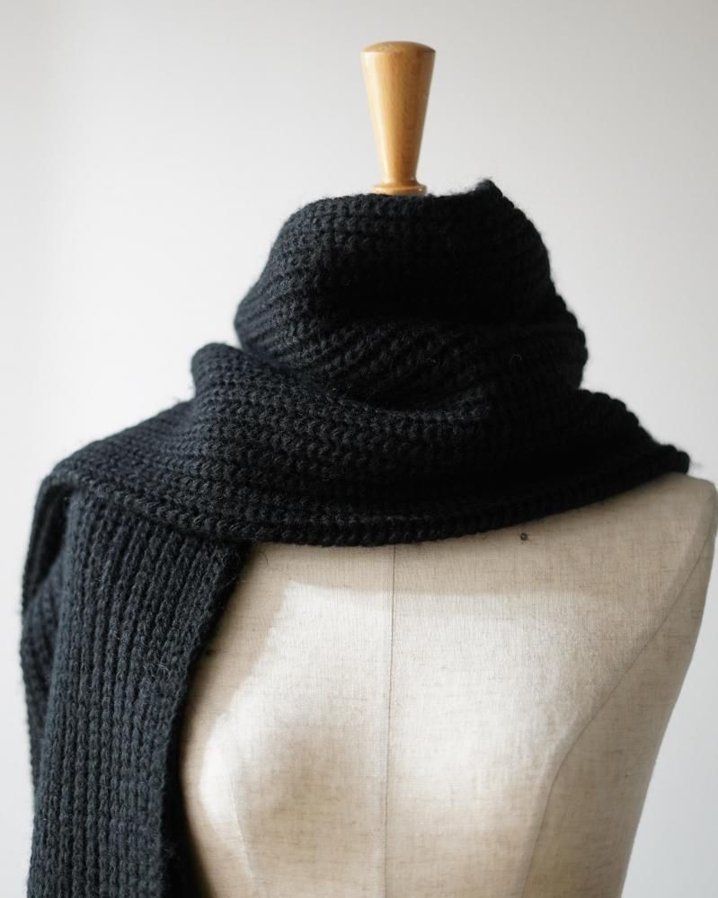 RIB KNIT SLEEVE/SCARF (BLACK) - IDIOME | ONLINE SHOP 熊本の