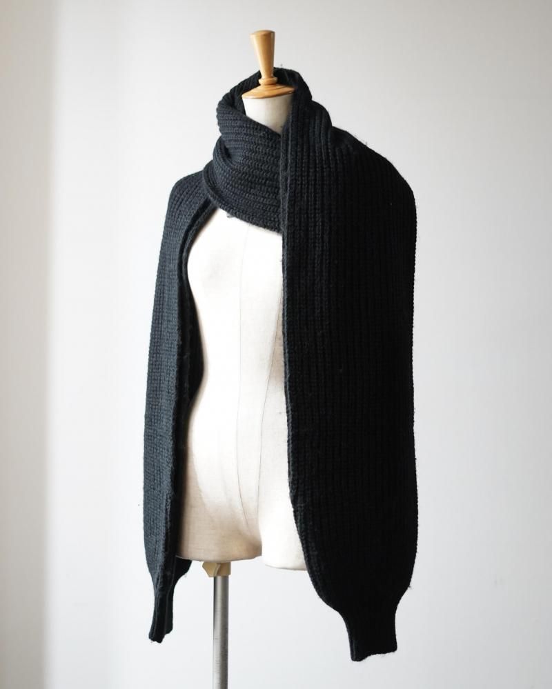 rurumu: マフラー / weave yarn stole ブラック rurumu:（ルルムウ）の「rurumu: long muffler（マフラー）」 - WEAR