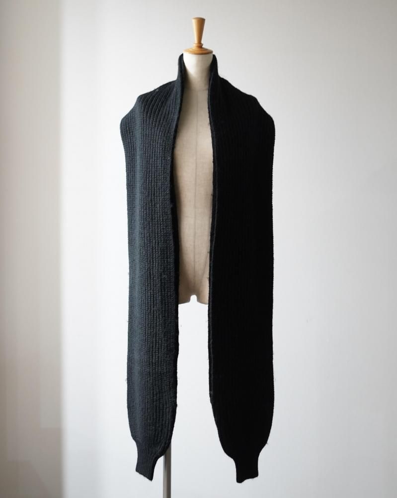 RIB KNIT SLEEVE/SCARF (BLACK)<img class='new_mark_img2' src='https://img.shop-pro.jp/img/new/icons14.gif' style='border:none;display:inline;margin:0px;padding:0px;width:auto;' />