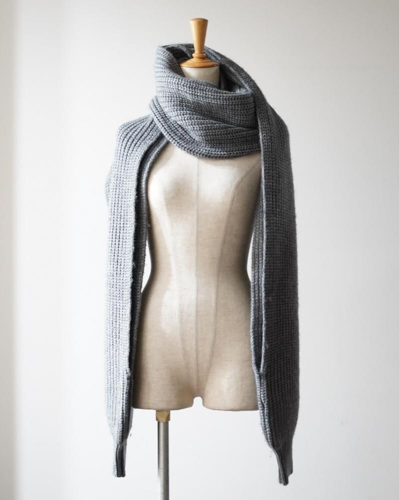 RIB KNIT SLEEVE/SCARF (GRAY) - IDIOME | ONLINE SHOP 熊本の