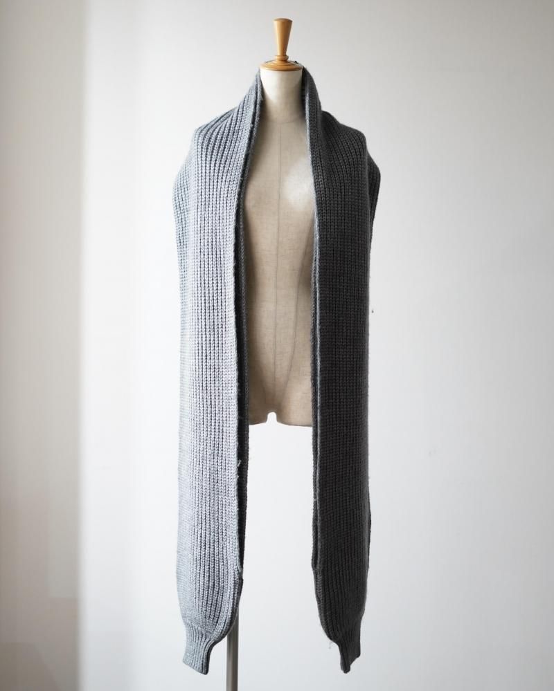 RIB KNIT SLEEVE/SCARF (GRAY)<img class='new_mark_img2' src='https://img.shop-pro.jp/img/new/icons14.gif' style='border:none;display:inline;margin:0px;padding:0px;width:auto;' />