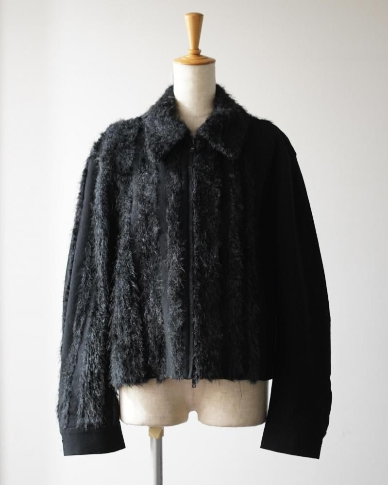 ジャケット・アウター tweed fur  jacket&pocket fur FUR TWEED ZIP BLOUSON - IDIOME | ONLINE SHOP 熊本のセレクト