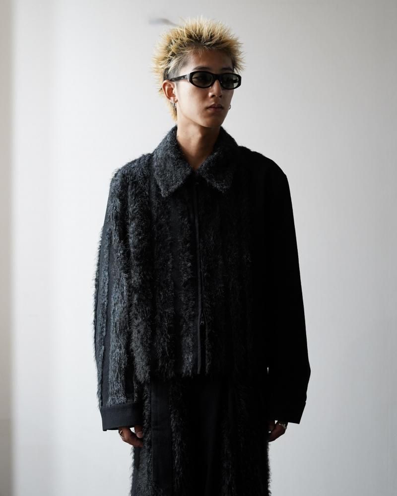 ジャケット・アウター lumignon tweed fur  jacket Lumignon original ♥ tweed fur snow jacket【ブラック