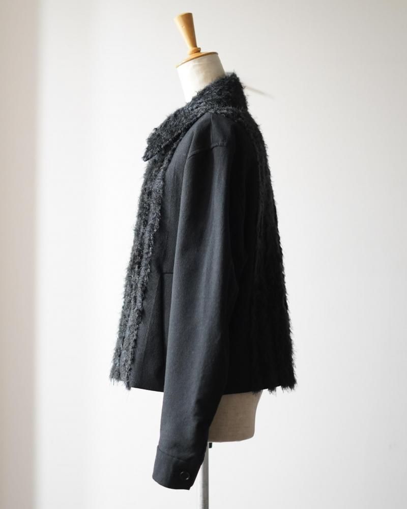 ジャケット・アウター tweed fur  jacket&pocket fur FUR TWEED ZIP BLOUSON - IDIOME | ONLINE SHOP 熊本のセレクト
