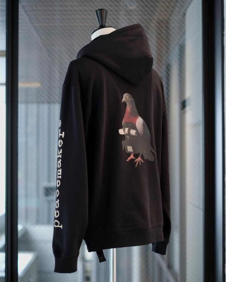 Loose Fit Hoodie Pigeon Print<img class='new_mark_img2' src='https://img.shop-pro.jp/img/new/icons14.gif' style='border:none;display:inline;margin:0px;padding:0px;width:auto;' />