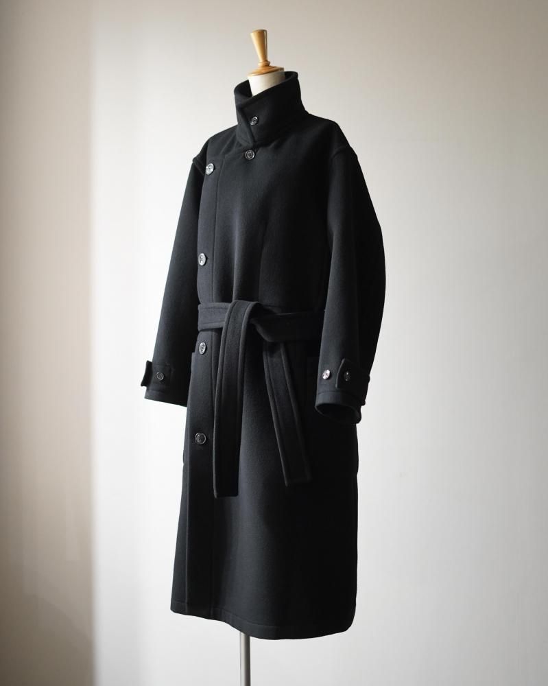 WRAP COAT (BLACK) - IDIOME | ONLINE SHOP 熊本のセレクトショップ