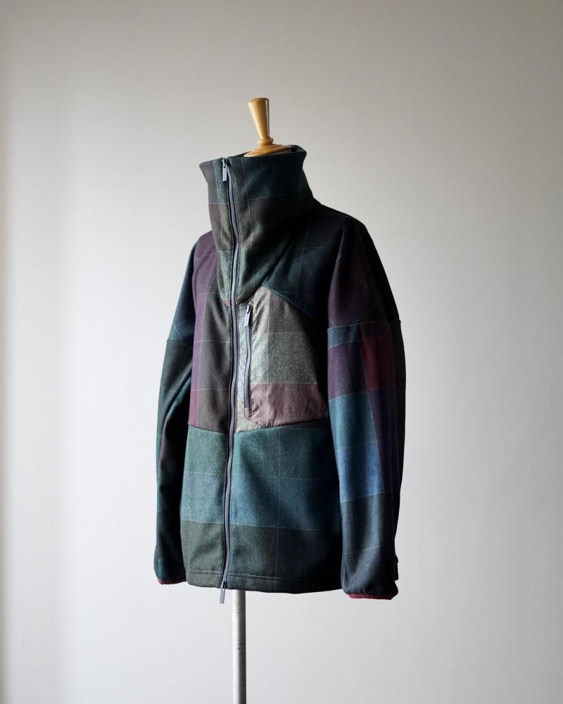 WINDOWPANE PATTERN ZIP UP FLEECE JACKET <img class='new_mark_img2' src='https://img.shop-pro.jp/img/new/icons14.gif' style='border:none;display:inline;margin:0px;padding:0px;width:auto;' />