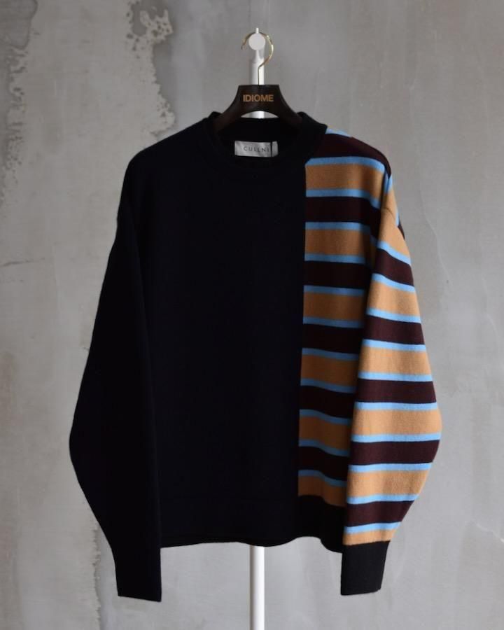 Asymmetrical Border Layerd Rib Pullover Knit NAVY MULTI
<img class='new_mark_img2' src='https://img.shop-pro.jp/img/new/icons14.gif' style='border:none;display:inline;margin:0px;padding:0px;width:auto;' />