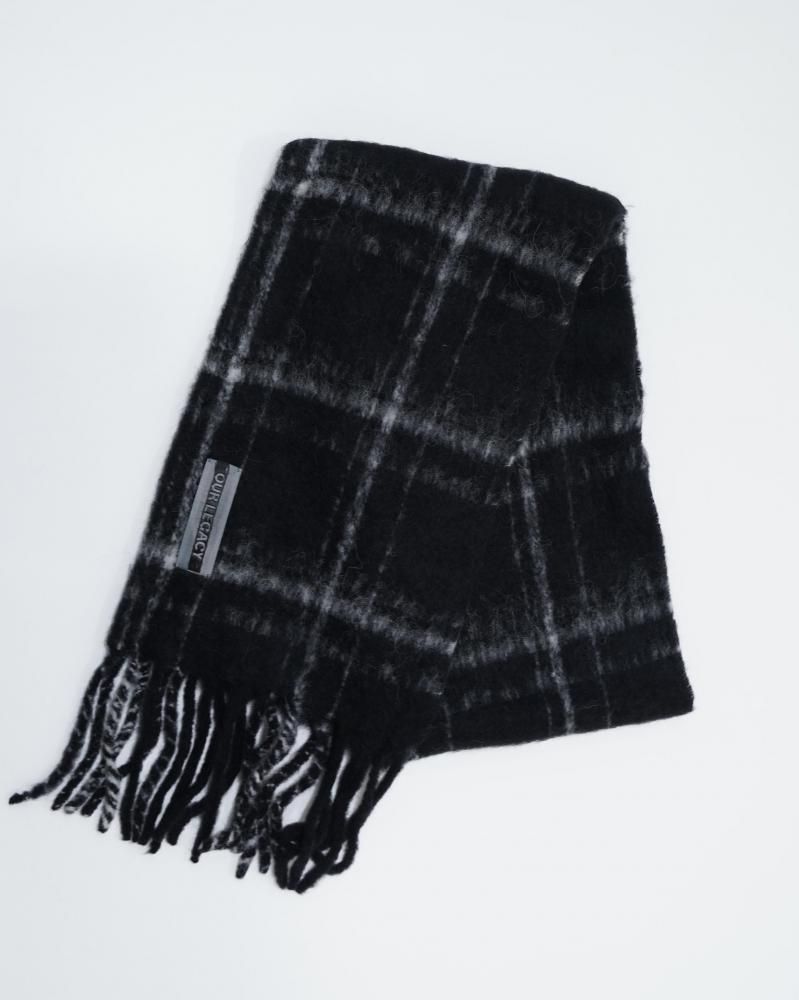 ESTATE SCARF(Black Fuzzy Alpaca Check)<img class='new_mark_img2' src='https://img.shop-pro.jp/img/new/icons14.gif' style='border:none;display:inline;margin:0px;padding:0px;width:auto;' />