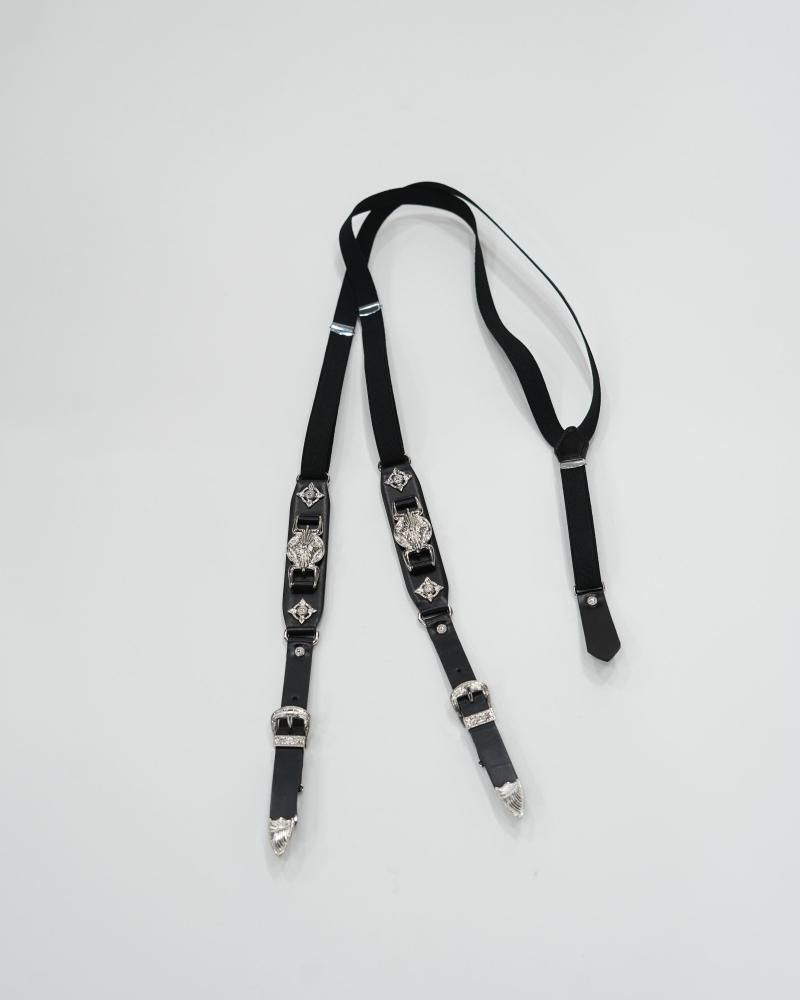 Metal leather suspenders<img class='new_mark_img2' src='https://img.shop-pro.jp/img/new/icons14.gif' style='border:none;display:inline;margin:0px;padding:0px;width:auto;' />