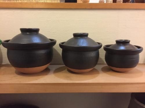 信楽焼耐熱ごはん釜 丸形 3合 - 信楽焼き耐熱土鍋、うつわのお