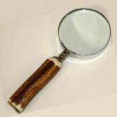 Abbeyhorn（アビホーン社）<br>Stag Handle magnifying Glass<br>ハンドメイド鹿角<br>ルーペ・拡大鏡 large　M52B