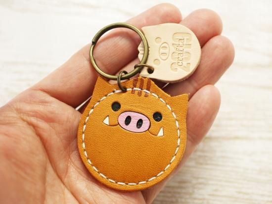 小銭が入るキーホルダー「コイン干支」亥 - crafta（クラフタ
