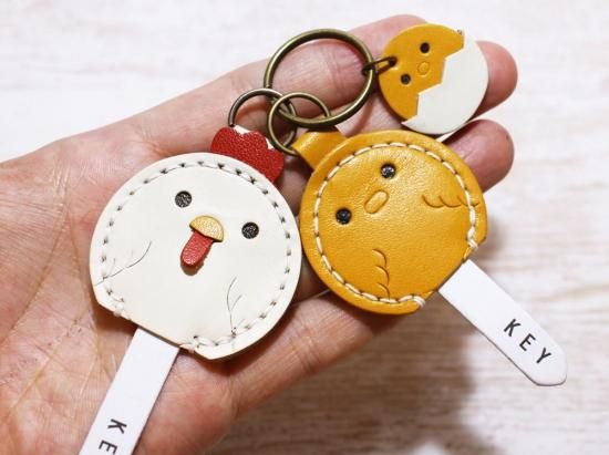 にわとり&ひよこキーカバー 180901 - crafta（クラフタ）遊びと
