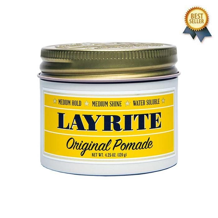 レイライト ポマード ワックス ヘア 整髪料 水性 ミディアムホールド ツヤあり Layrite Original Pomade 1g