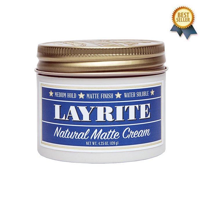レイライト ポマード ワックス ヘア クリーム 整髪料 メンズ 男性用 水性 マット Layrite Natural Matte Cream 1g