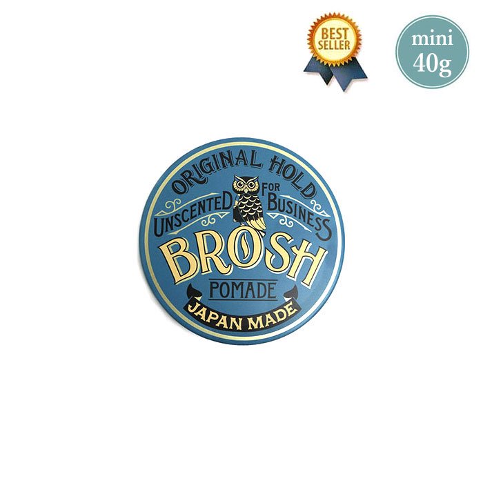 BROSH ブロッシュ BROSH POMADE mini UNSCENTED 40g ブロッシュポマード 整髪料 スタイリング剤 ツヤ 青