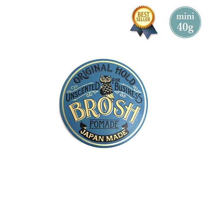 Brosh ブロッシュ Brosh Pomade Mini Unscented 40g ブロッシュポマード 整髪料 スタイリング剤 ツヤ 青