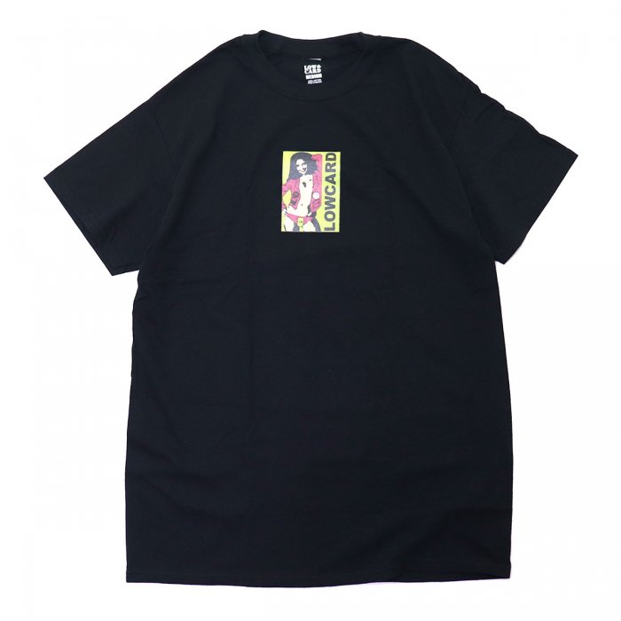 LOWCARD (ローカード) Roadside T-Shirt スケボー ブランド Tシャツ メンズ コットン 半袖 黒 プリント M L