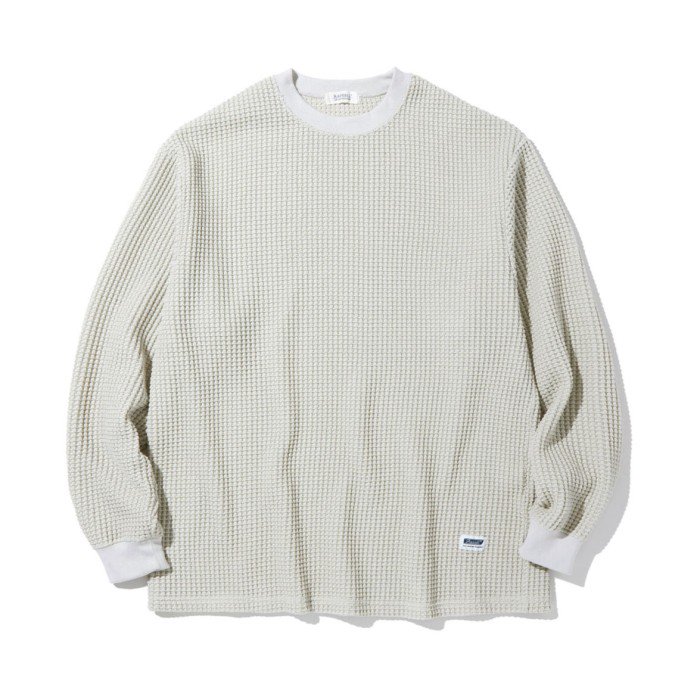 RADIALL ラディアル BIG WAFFLE CREW NECK T-SHIRT L/S OFF WHITE T 