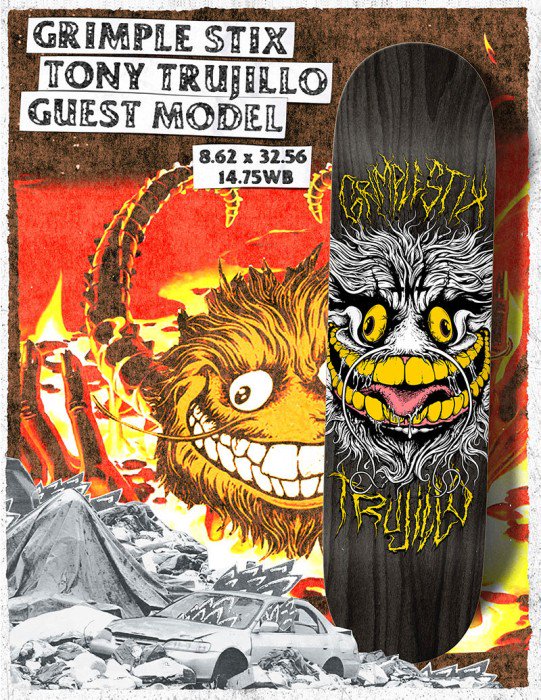 ANTIHERO TRUJILLO GRIMPLE STIX GUEST Skateboard Deck アンタイ