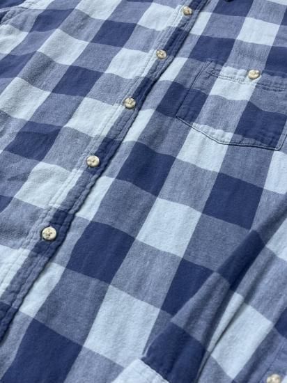 ブロックチェック ネルシャツ 青x水色 - JAMMRU WEB SHOP