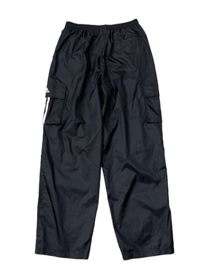 アディダス ナイロン カーゴパンツ バギーシルエット 黒L