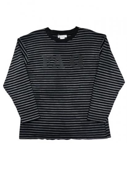 OVER DYED ܡTOPS 'FA Q' BLACK
