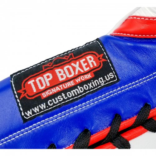 TOP BOXER［トップボクサー］ 紐式ボクシンググローブ（赤/青/白）10oz-16oz