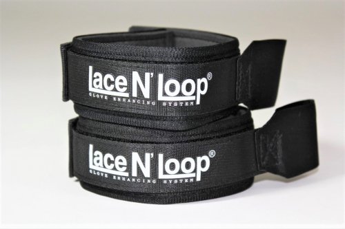 Lace N' Loop［レースンループ］紐式グローブ用ストラップ（ペア）（黒