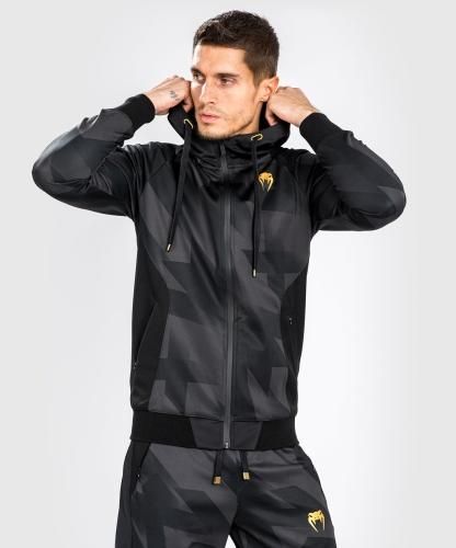 VENUM [ヴェヌム]　ジップアップフーディージャケット レザー（黒/ゴールド）／ Razor Hoodie - Black/Gold