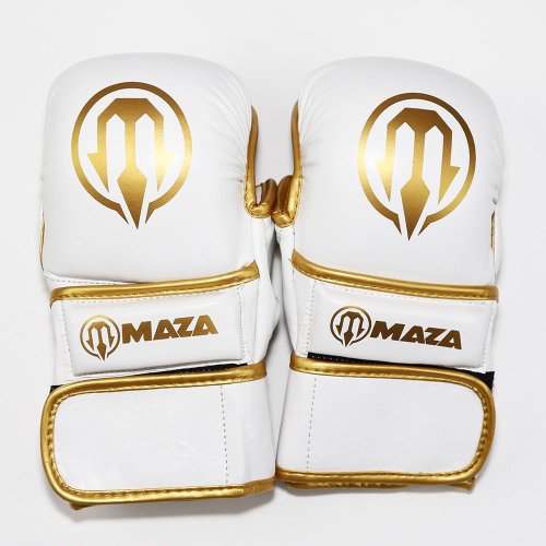 MAZA［マザ］ MMA パウンドグローブ Ver.2（白/ゴールド）／MMA Pound Gloves - White/Gold