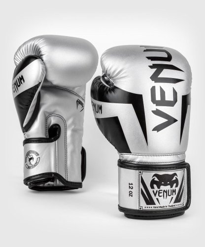【取寄せ】 VENUM [ヴェヌム]　ボクシンググローブ　Elite - エリート（シルバー/黒）／ Boxing Gloves -  Silver/Black