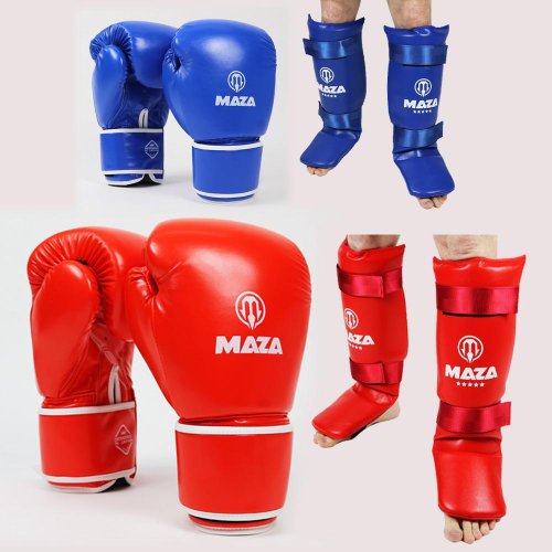 MAZA［マザ］ムエタイスタイル ボクシンググローブ＆シンガード セット ／ Muay Thai Style Boxing Glove ＆  Shinguards Set