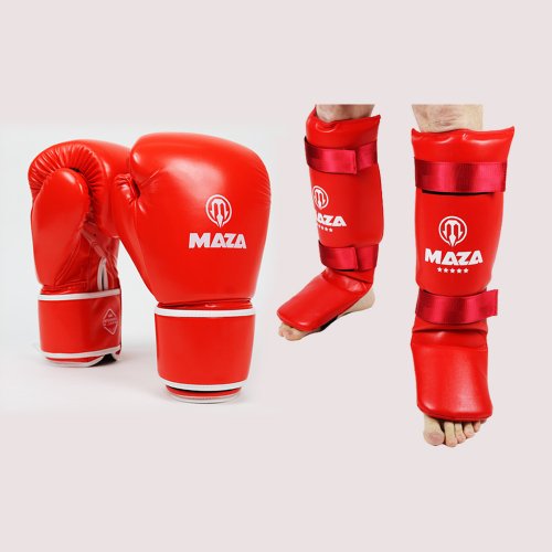 MAZA［マザ］ムエタイスタイル ボクシンググローブ＆シンガード セット ／ Muay Thai Style Boxing Glove ＆  Shinguards Set