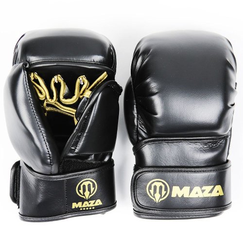 MAZA［マザ］ MMA スーパーハンマー パウンドグローブ Ver.2（黒/ゴールド） ／ Super HAMMER Pound Gloves 2  - Black/Gold
