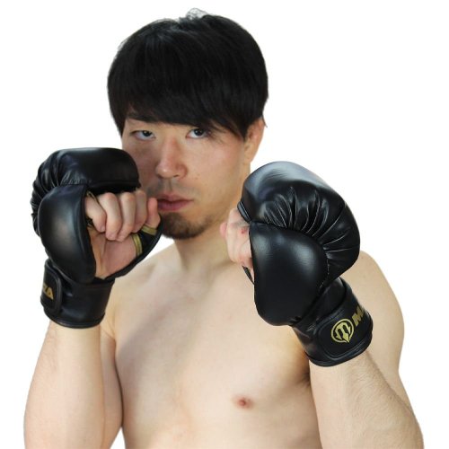 MAZA［マザ］ MMA スーパーハンマー パウンドグローブ Ver.2（黒/ゴールド） ／ Super HAMMER Pound Gloves 2  - Black/Gold