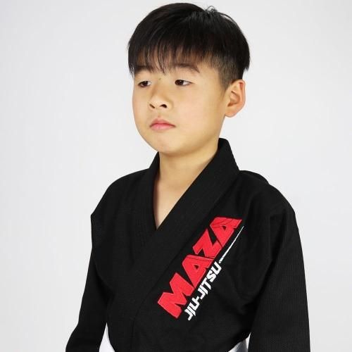 MAZA［マザ］ KIDS BJJ Gi キッズ ブラジリアン柔術着 T-1 （黒