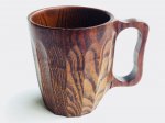 簡単お手軽漆器：木製 くりぬきビアカップ 