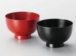 布袋椀ペア 溜・古代朱 1組 - 鷹休漆器店〈越中富山 伝統の魚津