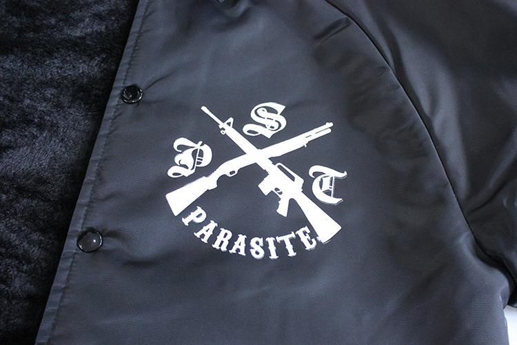 美品 PARASITE パラサイト ボア付き コーチジャケット parasite ボアコーチジャケット | ブラック - ZAP 西海岸系
