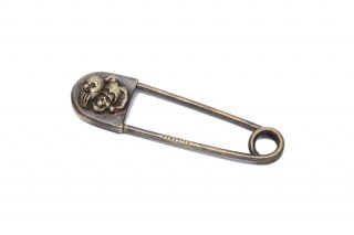 SAFETY PIN 2 FACE (S)  brass